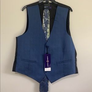 Lord West blue vest with matching tie